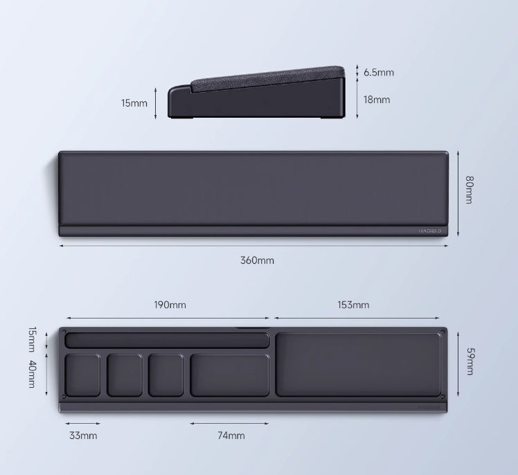 Keyboard Wrist Support + Storage