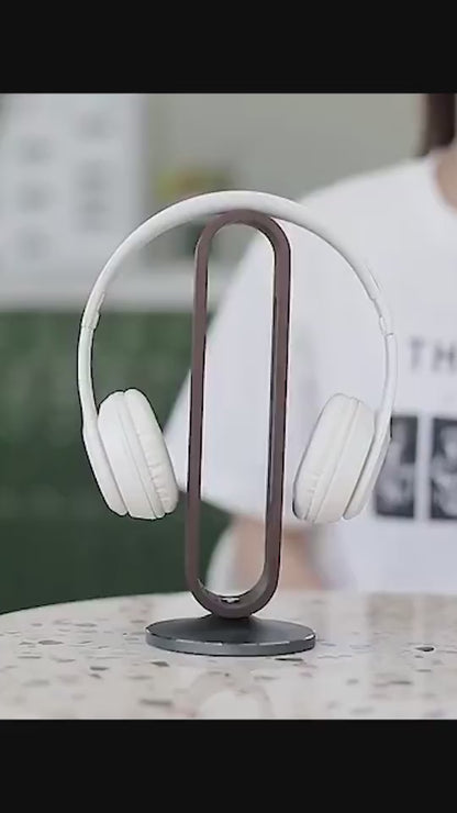 Headphone Display Stand Metal And Wood Headset Sta